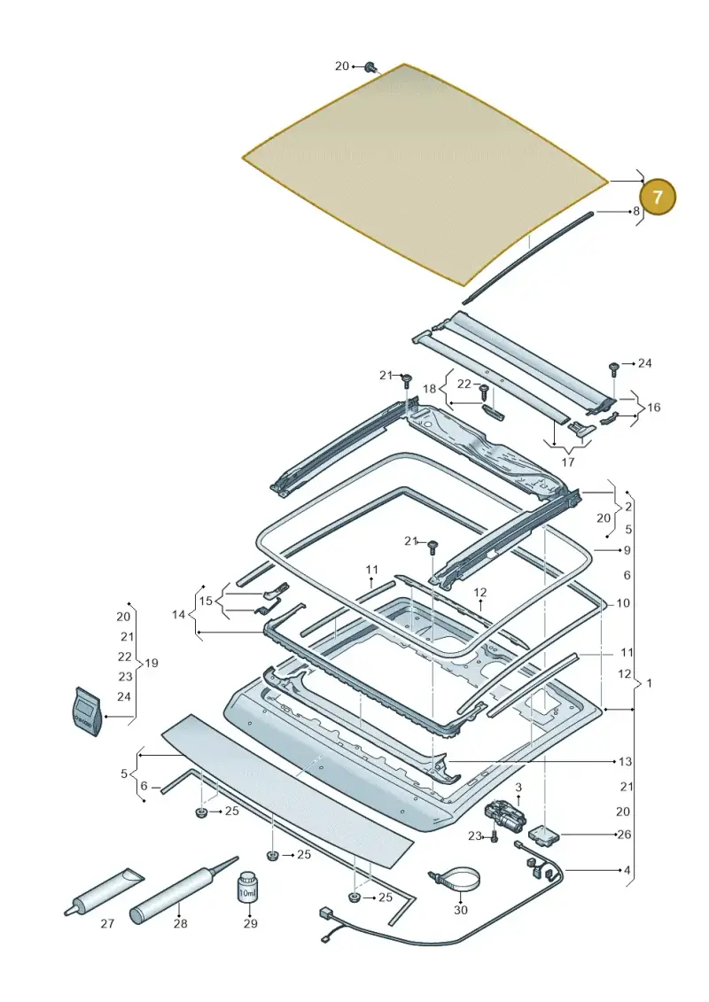 5FA877056B9B9 — SEAT Leon (2019-) diagram 835877000, position 7