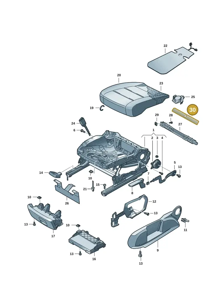 5FA881101B — SEAT Formentor TSI CUPRA (2020-) diagram 5fn881000, position 30