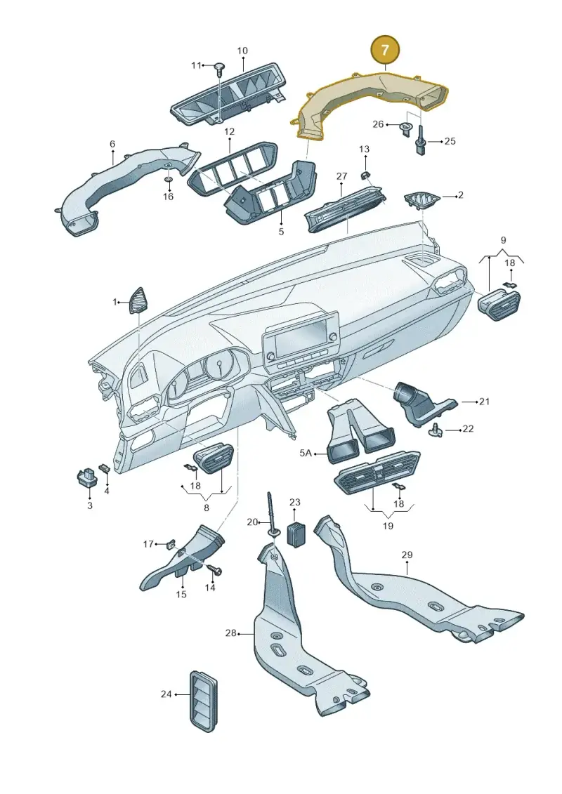 5FB819634A — SEAT CUPRA Formentor (2020-) diagram 5fn819030, position 7