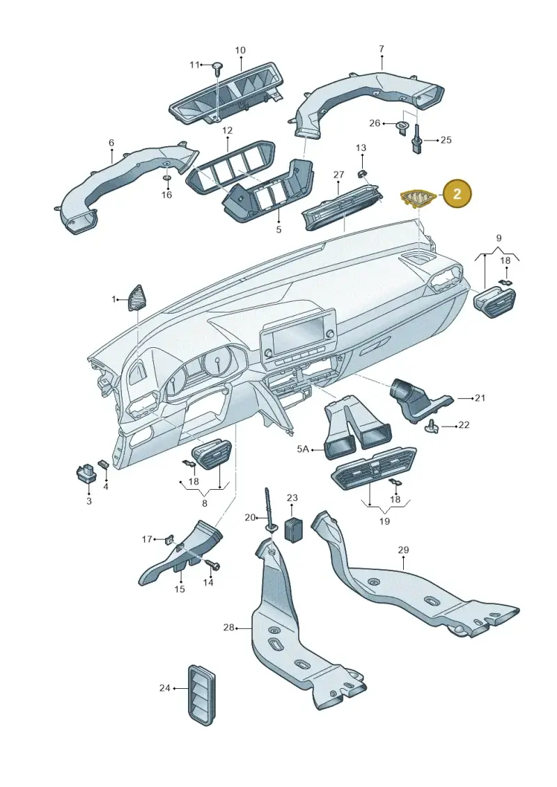 5FB819794A4PK — SEAT CUPRA Formentor (2020-) diagram 5fn819030, position 2