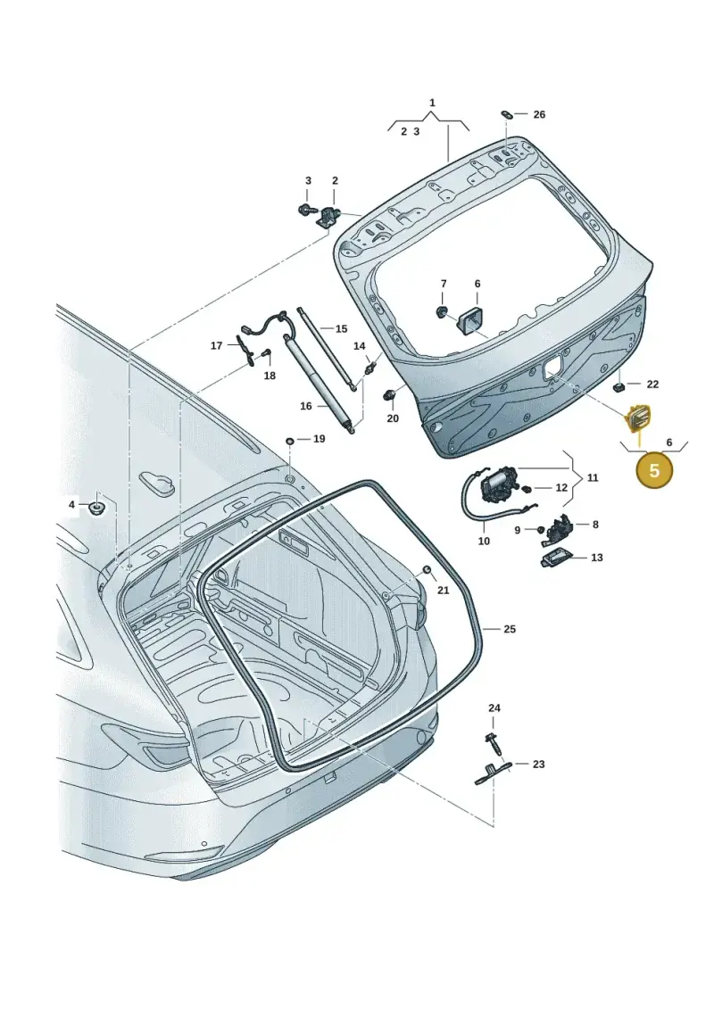 5FE827565CRZH — SEAT Leon (2019-) diagram 5fn827000, position 5