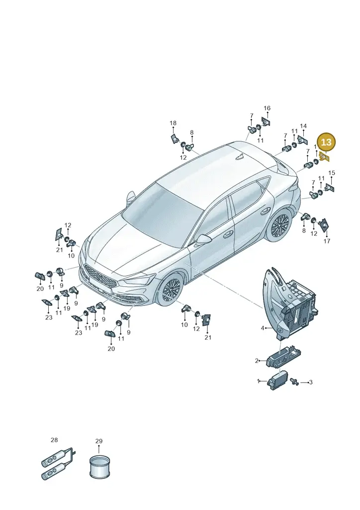 5FF919486B — SEAT Formentor TSI CUPRA (2020-) diagram 5fn919000, position 13