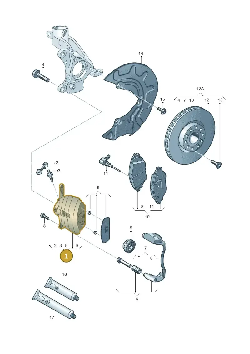 5G0615124B — SEAT Leon ST Stylance (2012-2016) diagram 745615500, position 1