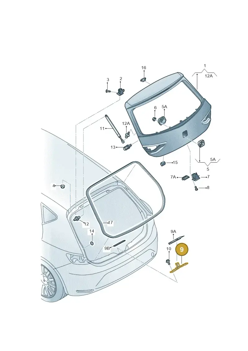5G0827517E — SEAT Leon ST Stylance (2016-2020) diagram 754827000, position 9