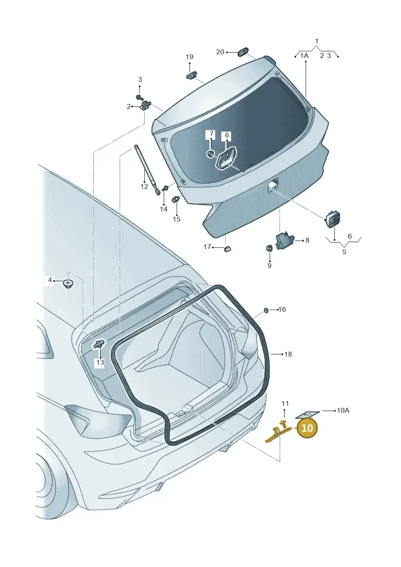 5G0827517E — SEAT Ibiza FR (2017-) diagram 835827000, position 10