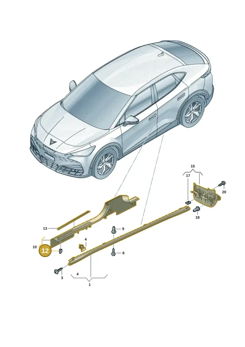 5G0867276 — SEAT Tavascan Cupra (2023-) diagram 20h853050, position 12
