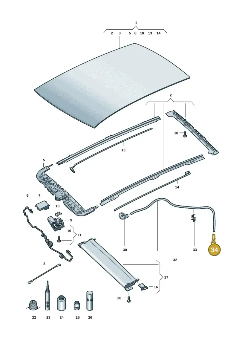 5G0877244 — SEAT EBoost CUPRA (2021-) diagram 10a877000, position 34