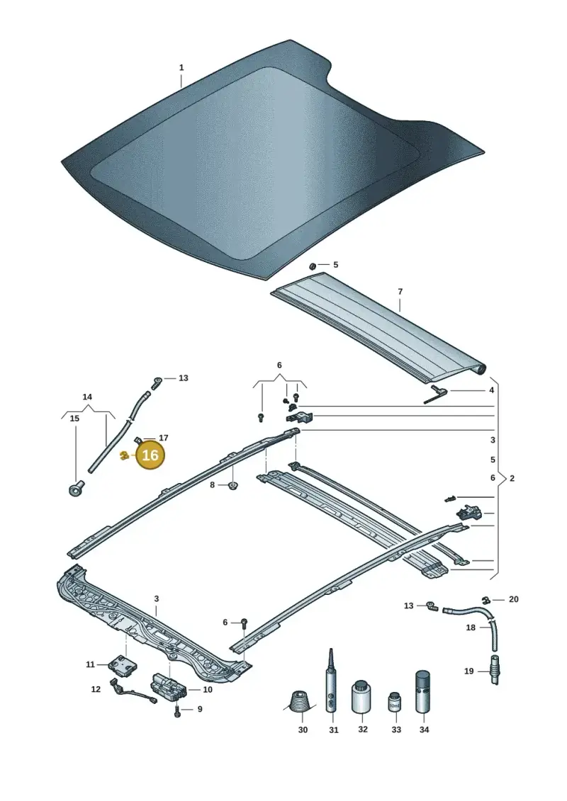 5G0877244 — SEAT Tavascan Cupra (2023-) diagram 20h877000, position 16