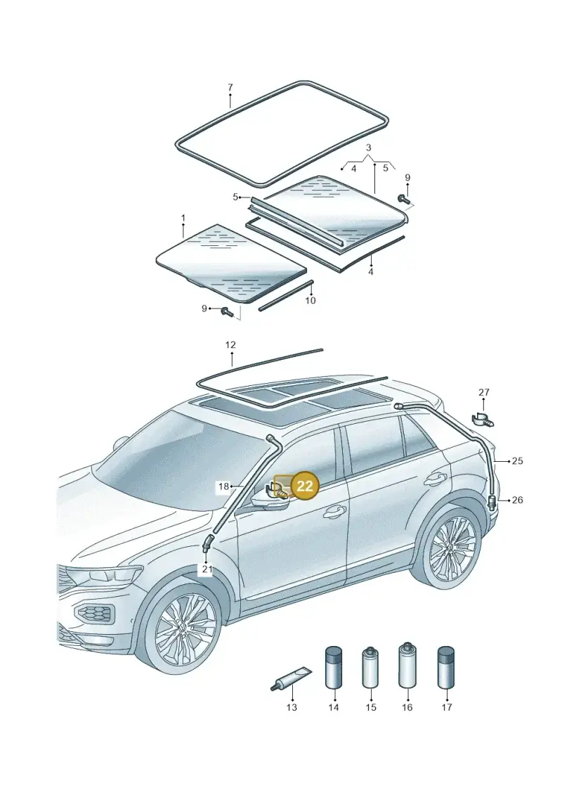 5G0877244 — SEAT Formentor TSI CUPRA (2020-) diagram 813877000, position 22