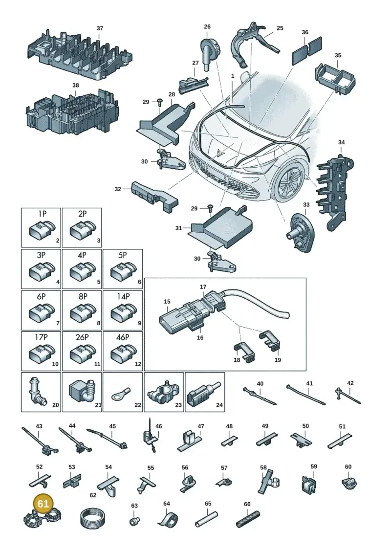 5G0971260 — SEAT EBoost CUPRA (2021-) diagram 10s971080, position 61