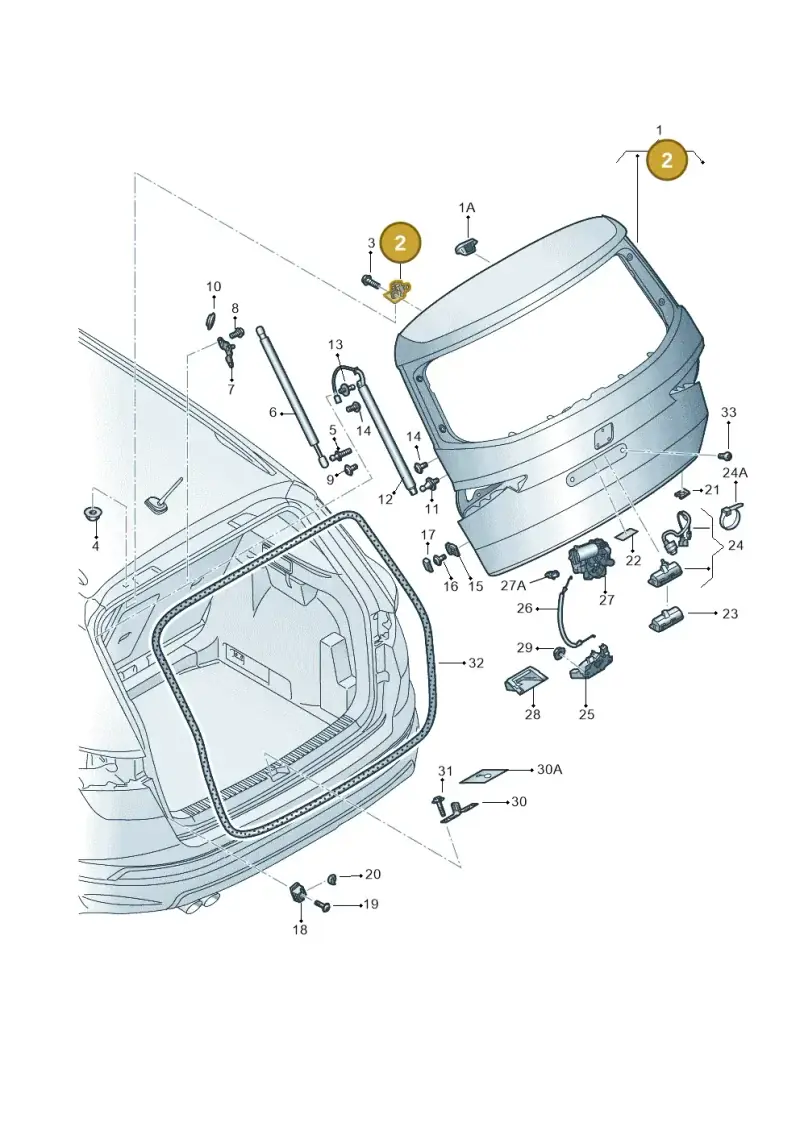 5G6827301C — SEAT Ateca Style (2016-) diagram 893827000, position 2