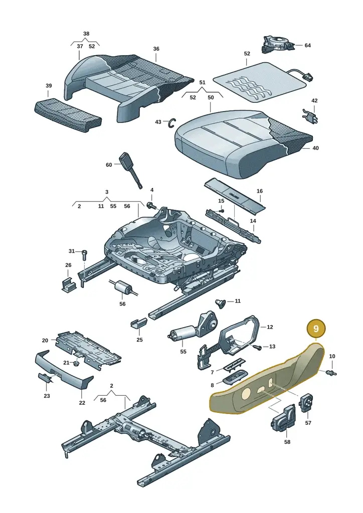 5H0881317H4PK — SEAT EBoost CUPRA (2021-) diagram 10a881100, position 9