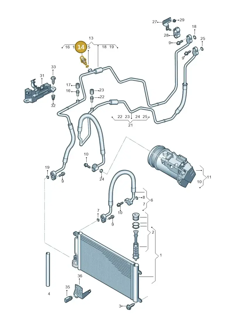 5K0959126 — SEAT Ibiza Stylance (2015-) diagram 747260410, position 14
