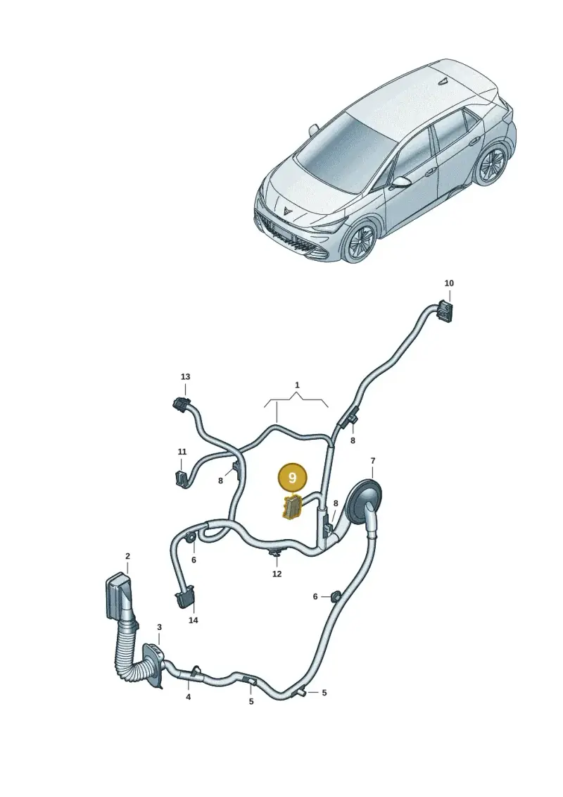5K0972708 — SEAT EBoost CUPRA (2021-) diagram 10s972037, position 9