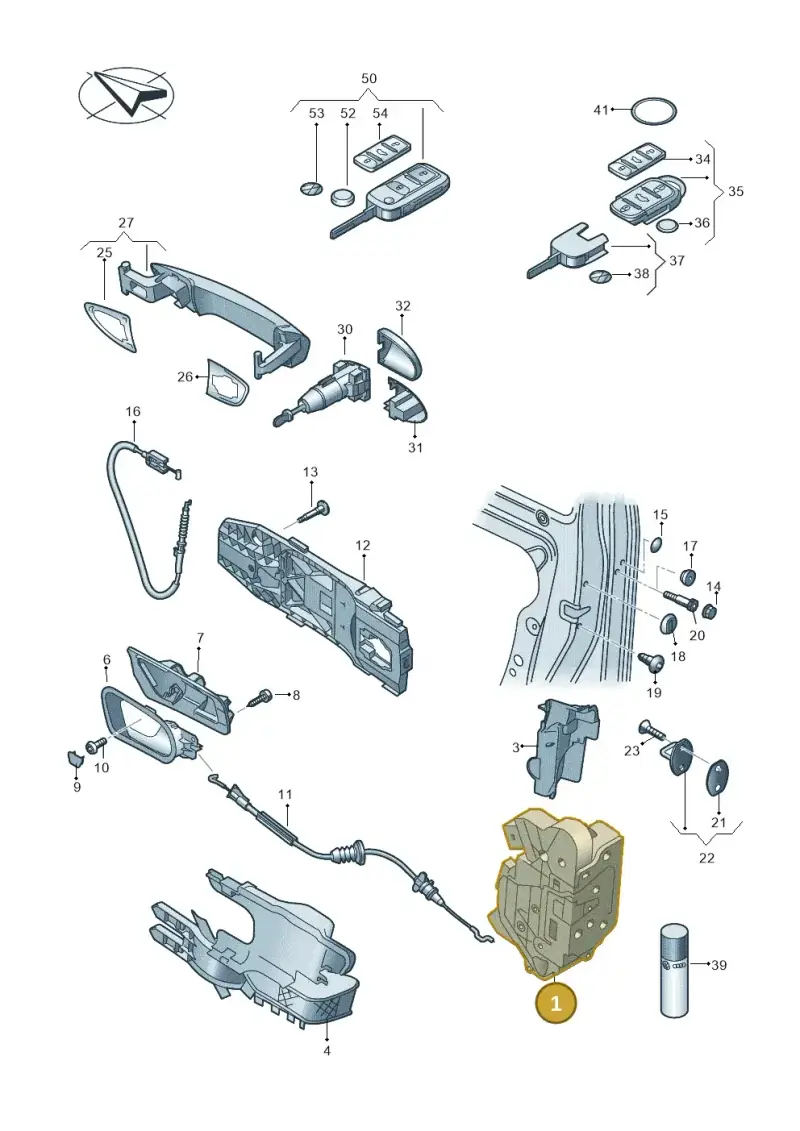 5K2837015C — SEAT Alhambra Stylance (2010-2013) diagram 651837000, position 1