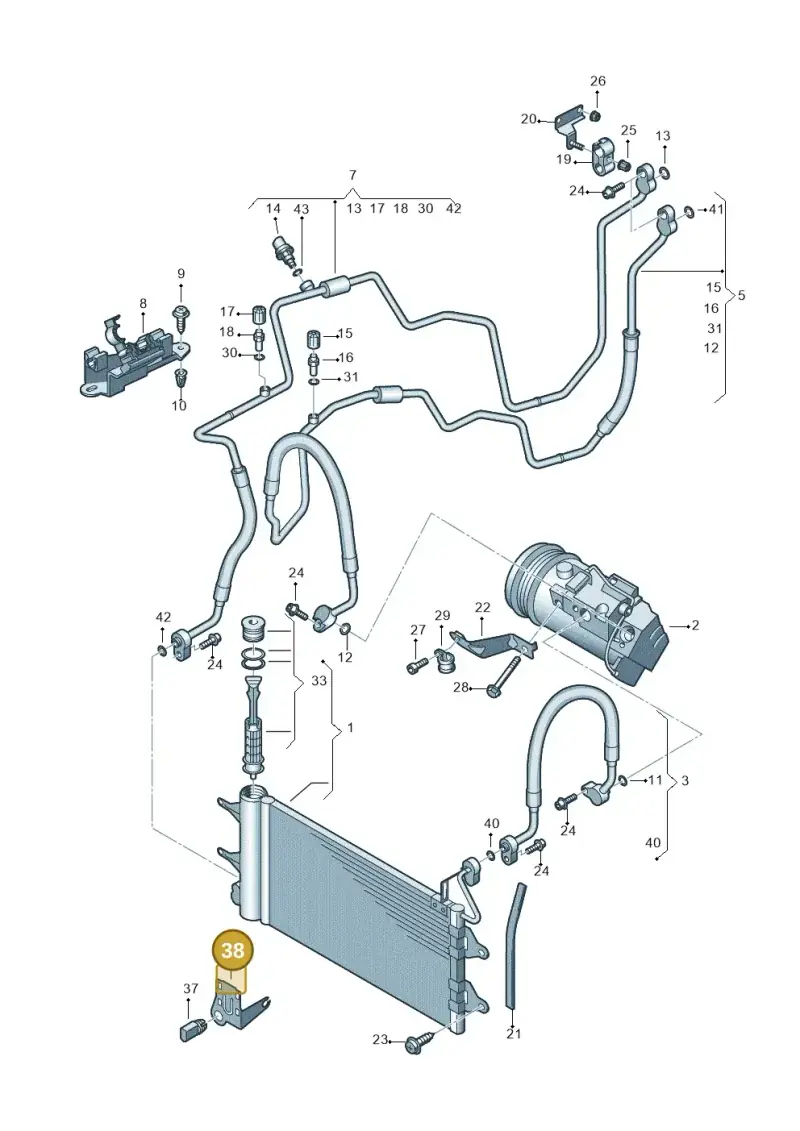 5M0820536A — SEAT Ibiza Reference (2011-2012) diagram 672260410, position 38
