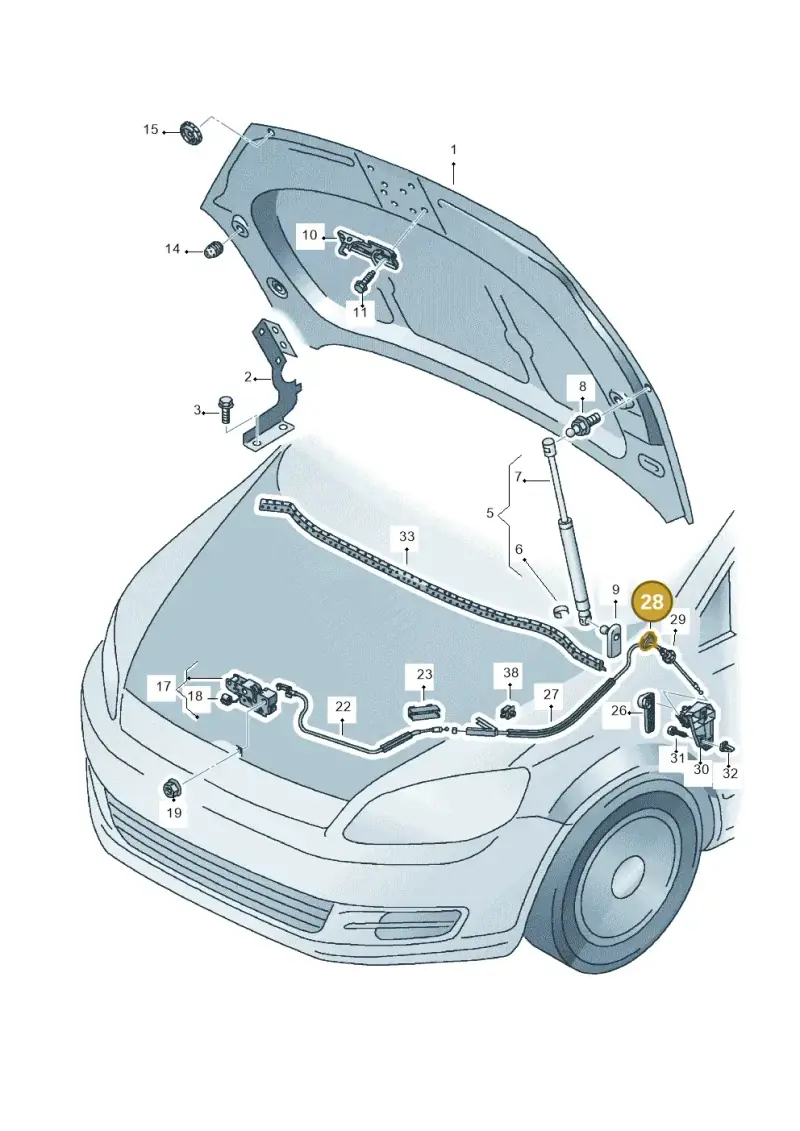 5M0823544 — SEAT Alhambra Stylance (2015-2022) diagram 705823000, position 28