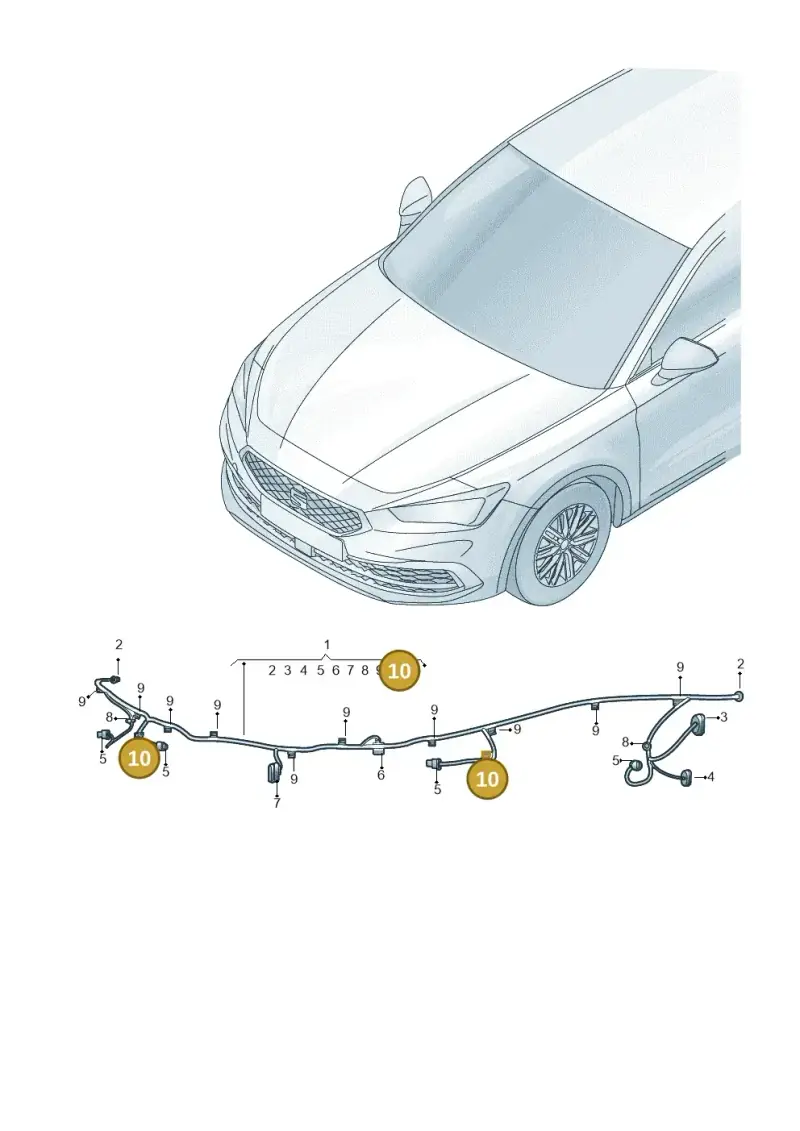 5M0971838A — SEAT Leon style (2019-) diagram 5fn971000, position 10