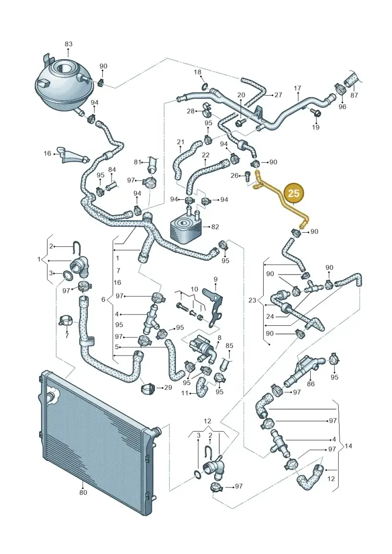 5N0121070M — SEAT ALTEA                  07> (2006-) diagram 634121600, position 25