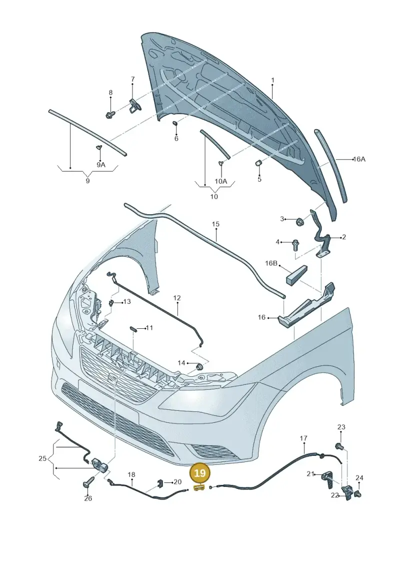 5N0823411A — SEAT Leon ST Stylance (2016-2020) diagram 754823000, position 19