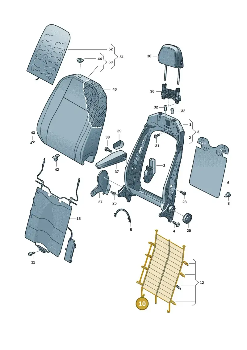 5N0881703 — SEAT EBoost CUPRA (2021-) diagram 10a881500, position 10