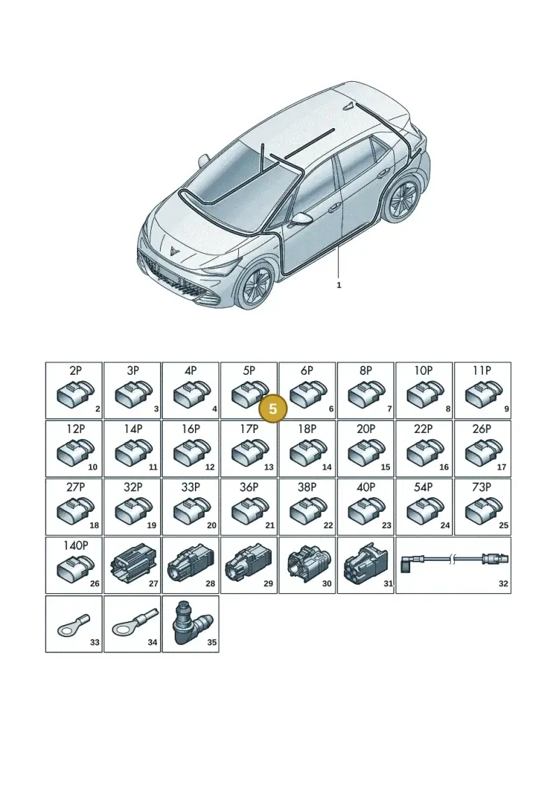5N0972705 — SEAT EBoost CUPRA (2021-) diagram 10s971081, position 5