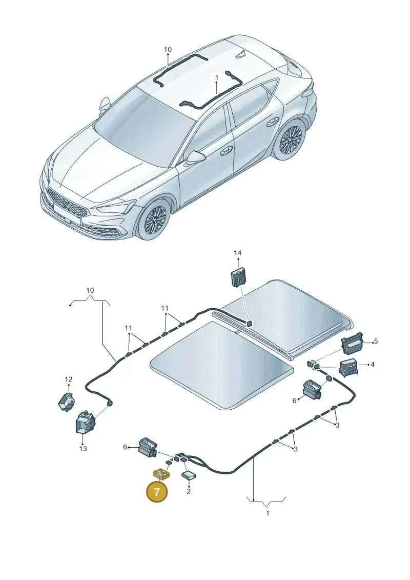 5N0972705 — SEAT Leon style (2019-) diagram 5fn972042, position 7