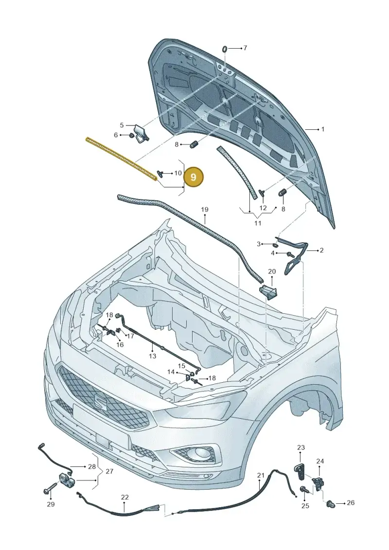 5NA823707 — SEAT Tarraco FR (2018-2024) diagram 591823000, position 9