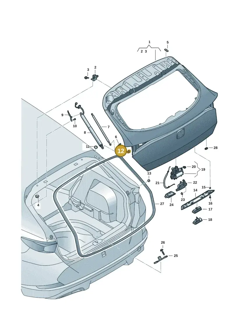 5NA827499 — SEAT Formentor TSI CUPRA (2020-) diagram 5ff827000, position 12