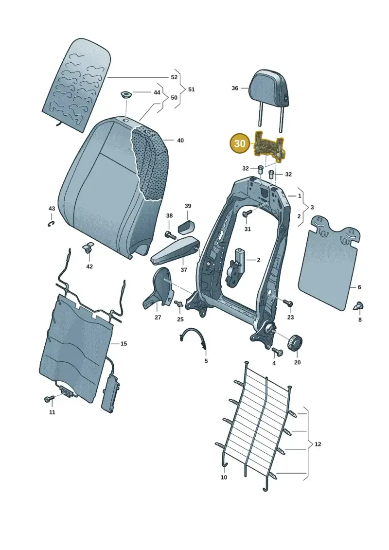 5NA881920A — SEAT EBoost CUPRA (2021-) diagram 10a881500, position 30