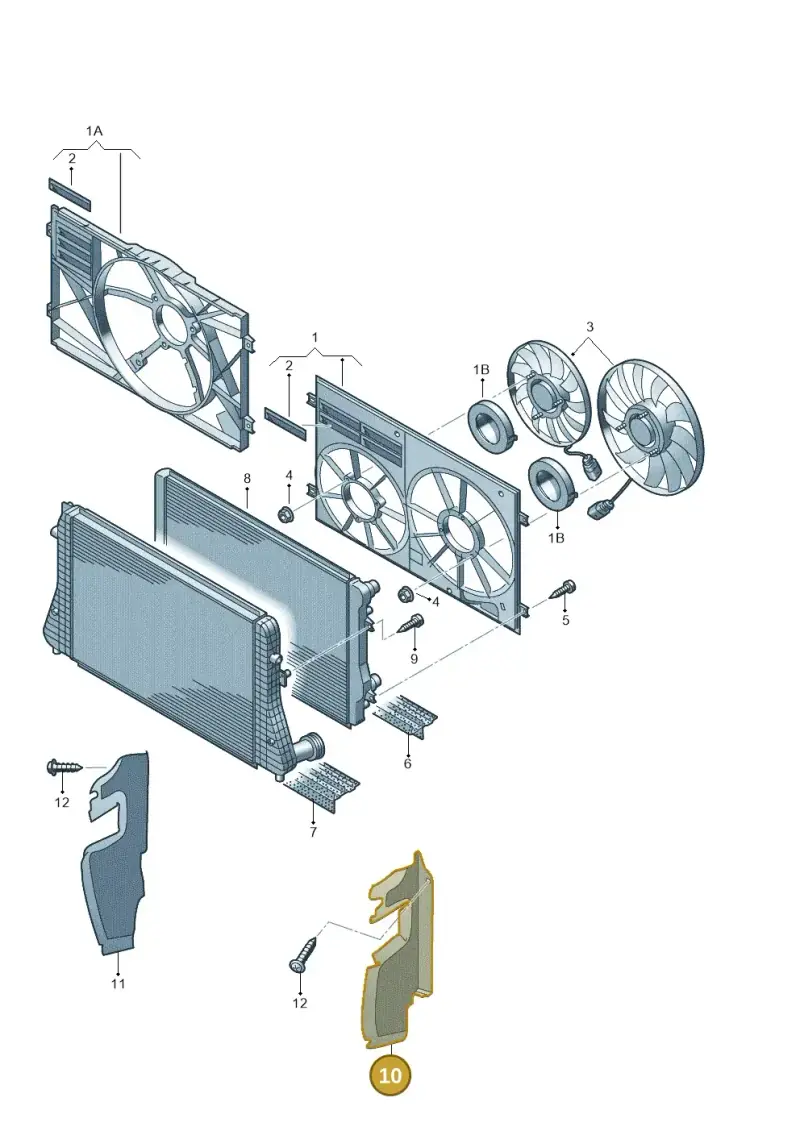 5P0121283D — SEAT Altea XL (2013-) diagram 412121900, position 10