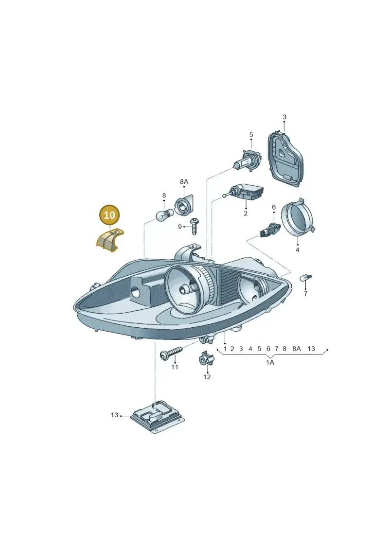 5P0941058 — SEAT Altea XL (2013-) diagram 418941000, position 10