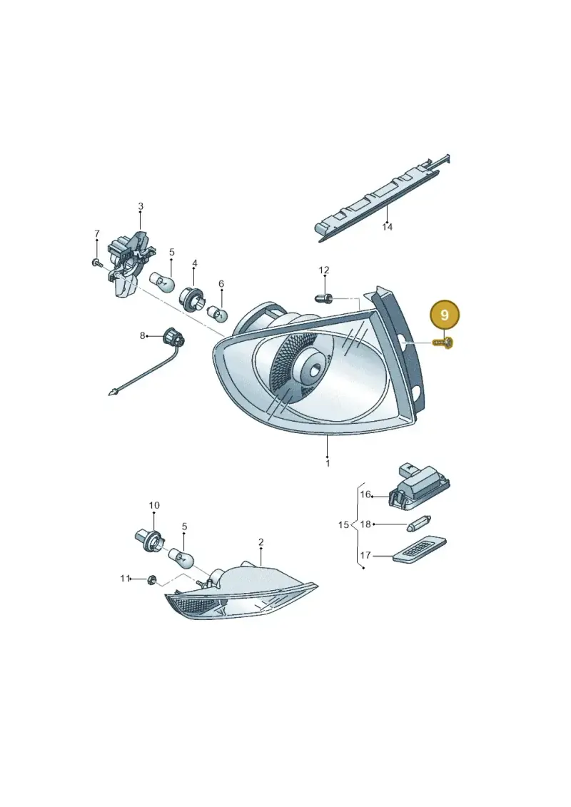 5P0945246A — SEAT Altea XL Reference (2013-2013) diagram 418945000, position 9