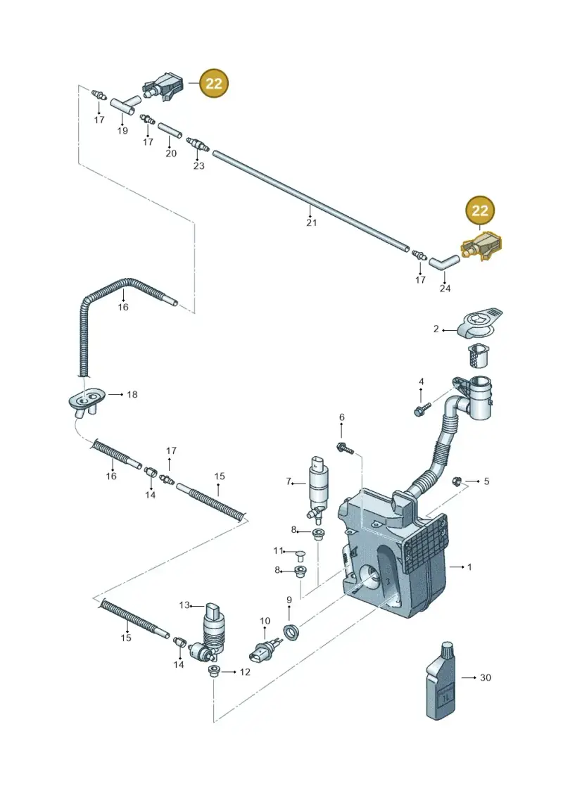 5P0955985B — SEAT Altea XL (2013-) diagram 418955100, position 22