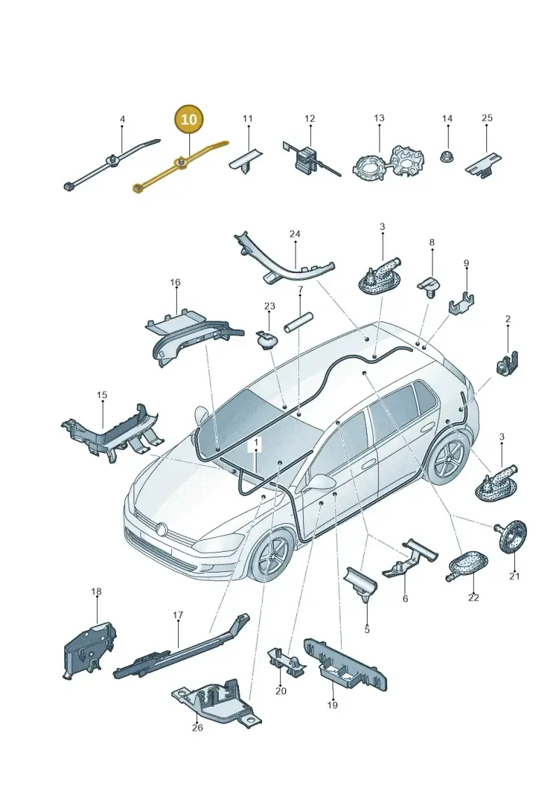 5P0971848 — SEAT Leon ST Stylance (2016-2020) diagram 746971800, position 10