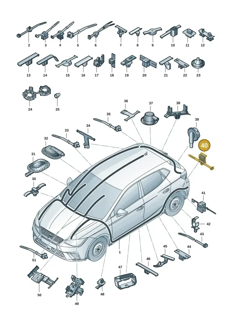 5P0971848 — SEAT Arona FR (2017-) diagram 835971081, position 40