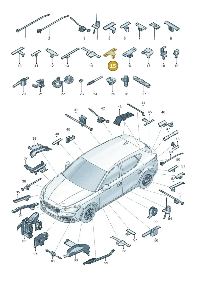 5P0971848C — SEAT Formentor TSI CUPRA (2020-) diagram 5fn971091, position 15
