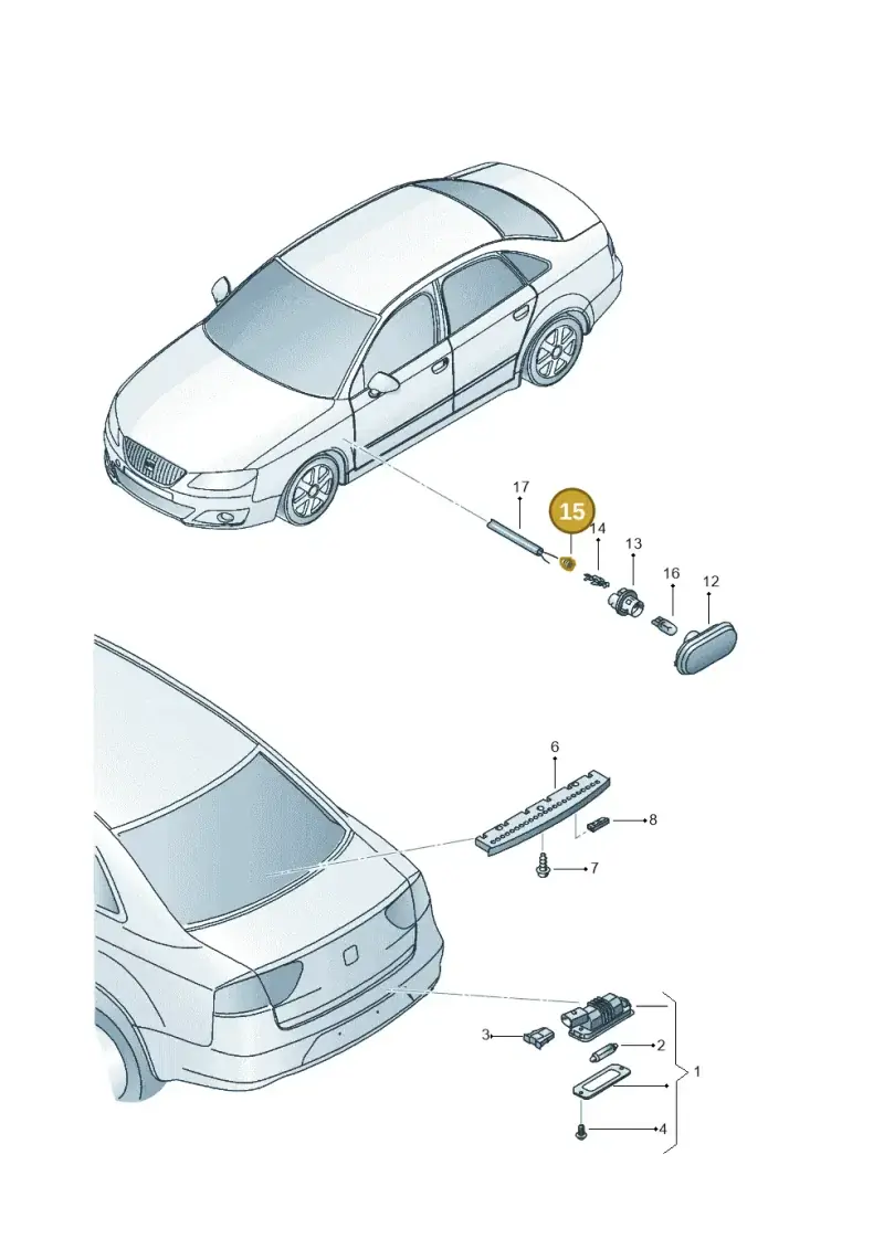 5P0972740 — SEAT Exeo ST Reference (2008-2011) diagram 664945600, position 15