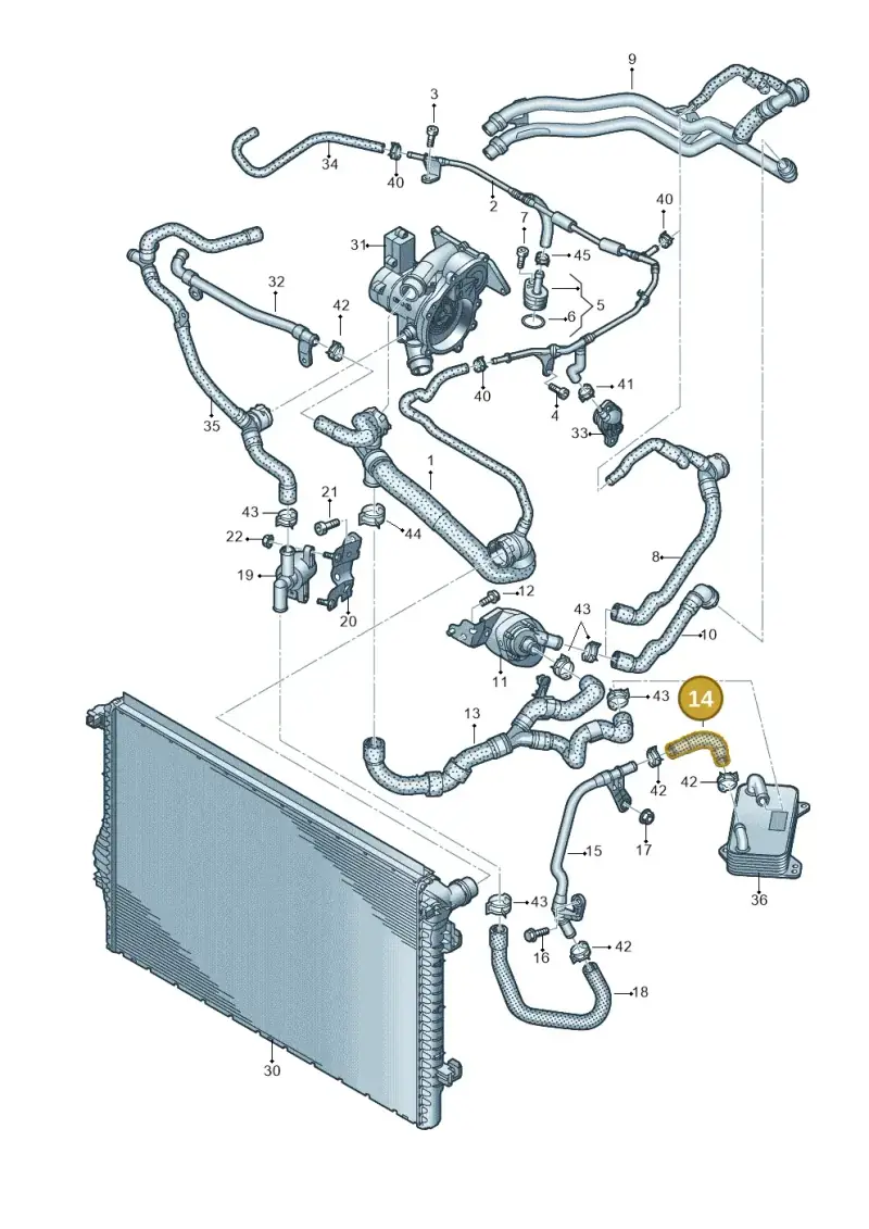 5Q0121058AD — SEAT Formentor TSI CUPRA (2020-) diagram 596121057, position 14
