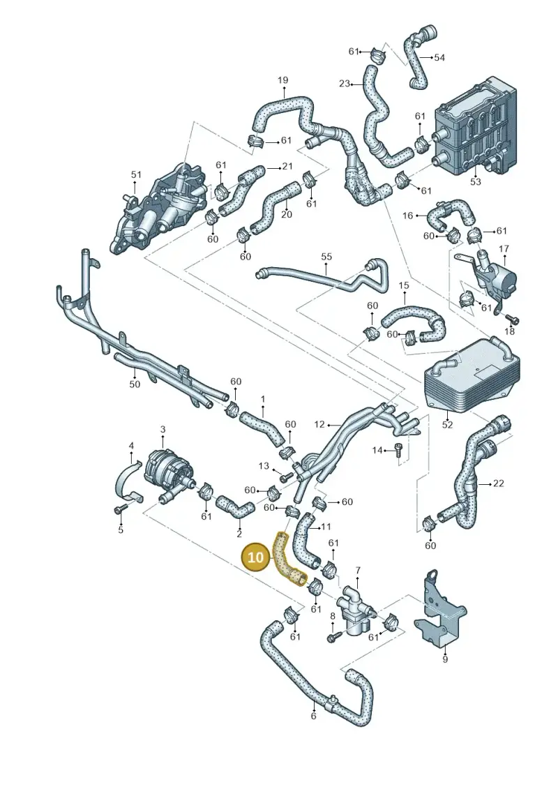 5Q0121073M — SEAT Formentor TSI CUPRA (2020-) diagram 745121630, position 10