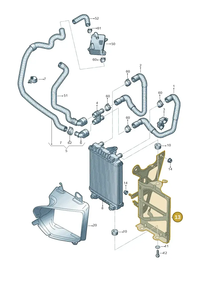 5Q0121093BF — SEAT Tarraco FR (2018-2024) diagram 827121428, position 13