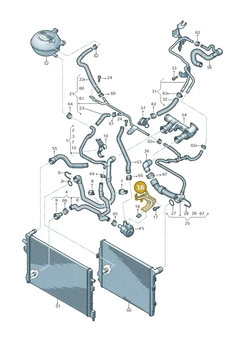 5Q0121093CH — SEAT Tarraco FR (2018-2024) diagram 884121790, position 16
