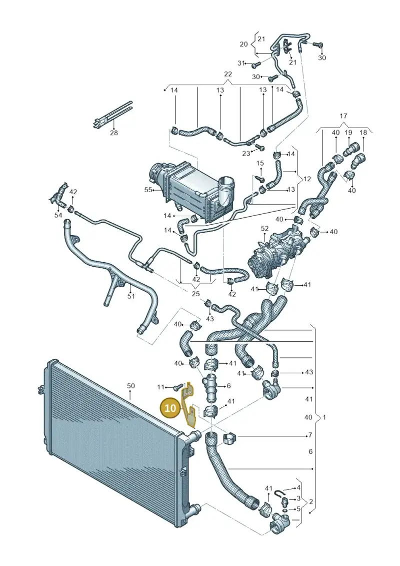 5Q0121093FE — SEAT Leon style (2019-) diagram 890121031, position 10