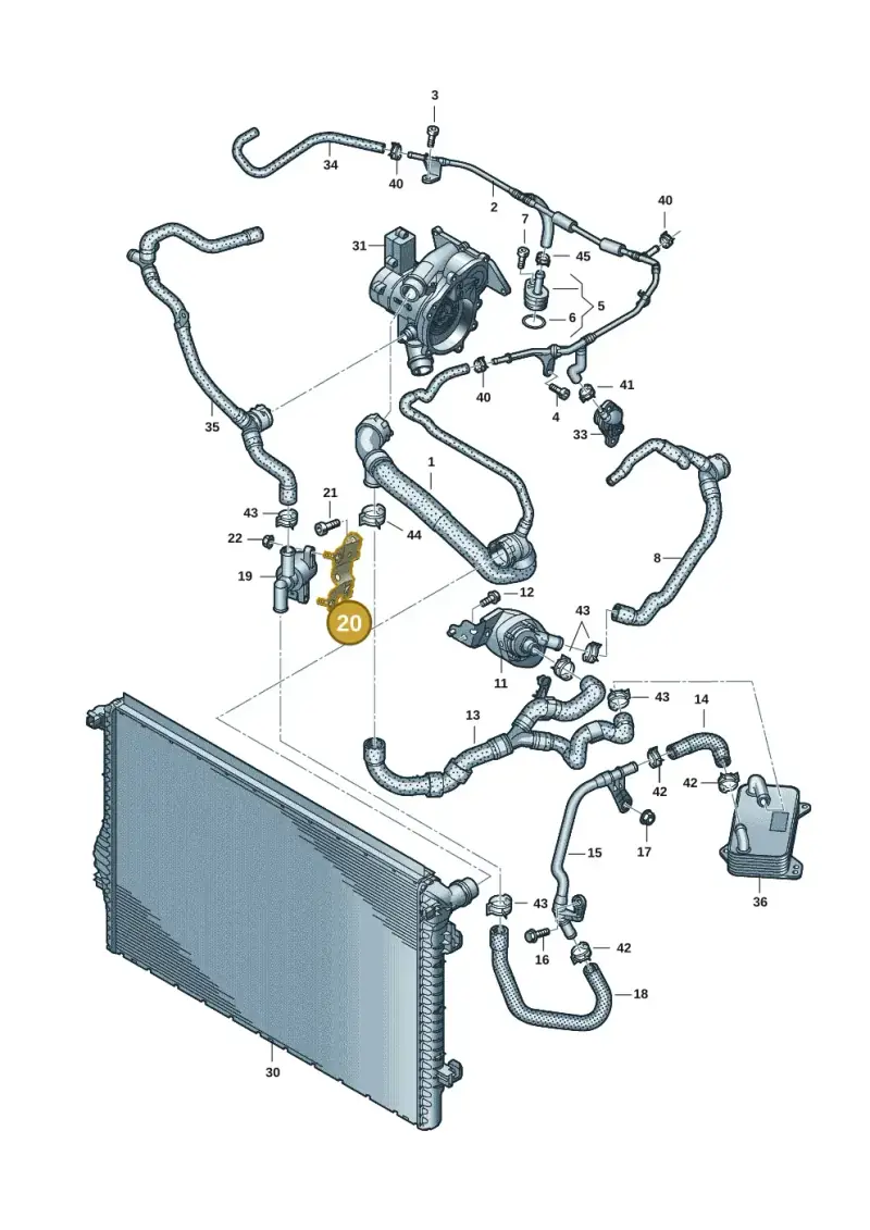 5Q0121093FG — SEAT Formentor TSI CUPRA (2020-) diagram 5h0121401, position 20