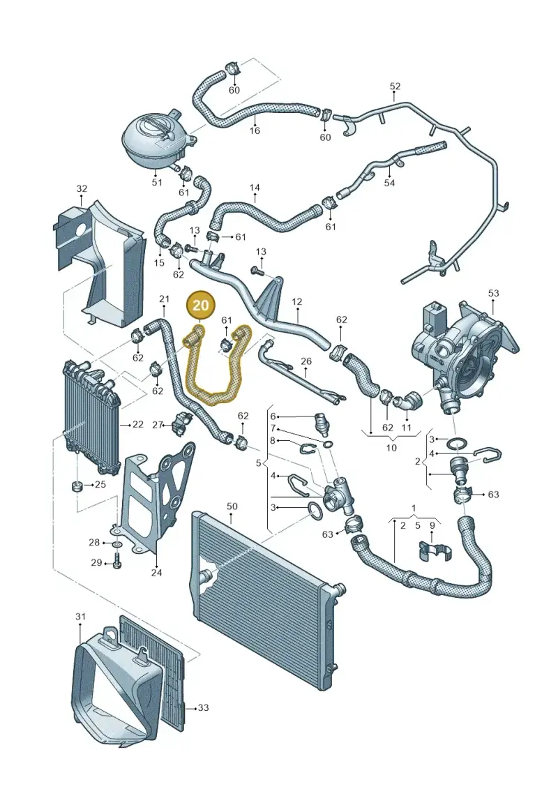 5Q0121101N — SEAT Leon ST Stylance (2016-2020) diagram 746121600, position 20