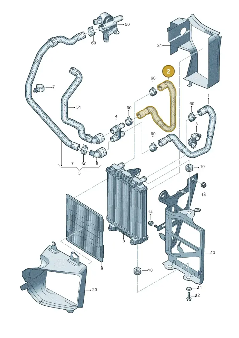 5Q0121101P — SEAT Formentor TSI CUPRA (2020-) diagram 746121660, position 2