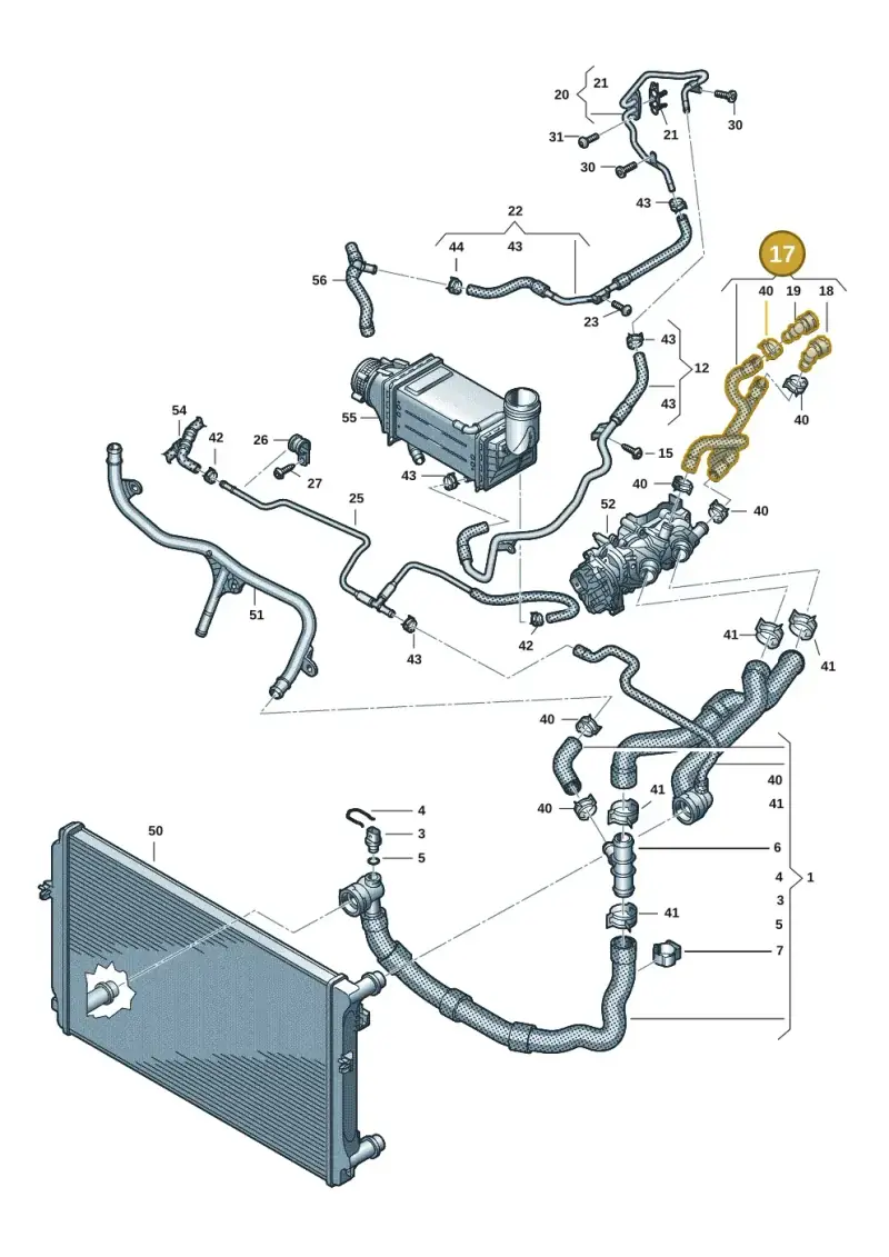 5Q0121156E — SEAT Formentor TSI CUPRA (2020-) diagram 803121164, position 17