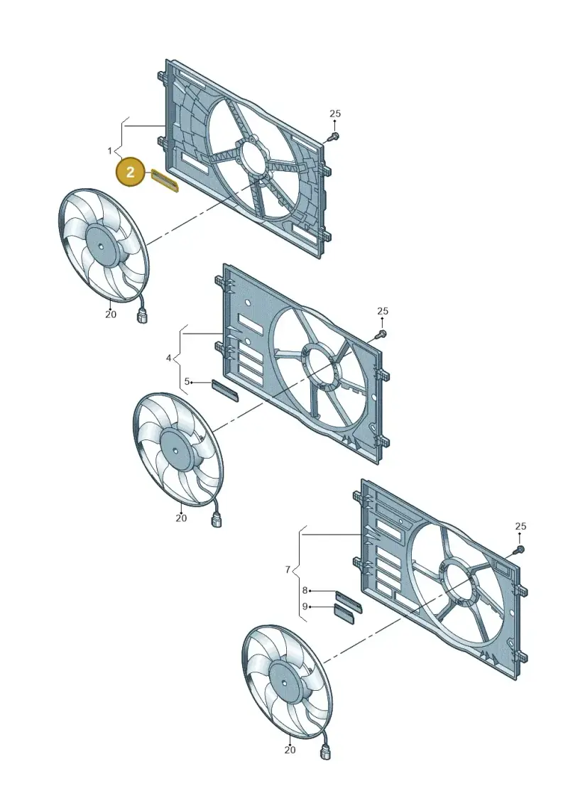 5Q0121223B — SEAT Formentor TSI CUPRA (2020-) diagram 869121910, position 2