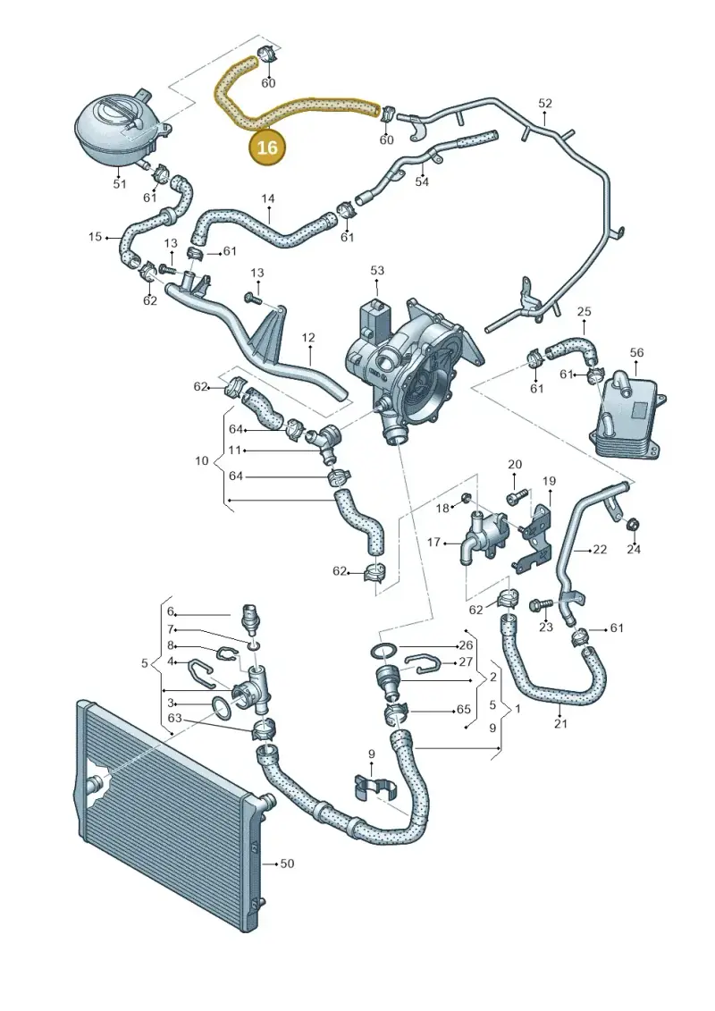 5Q0121447G — SEAT Tarraco FR (2018-2024) diagram 890121230, position 16