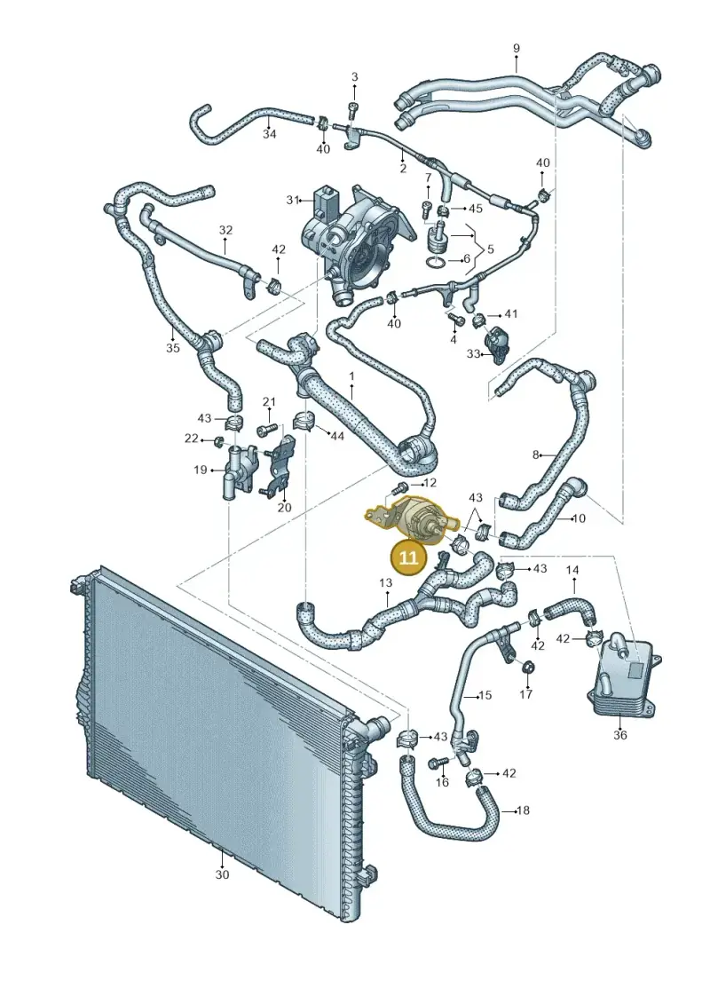 5Q0121599AA — SEAT Formentor TSI CUPRA (2020-) diagram 596121057, position 11
